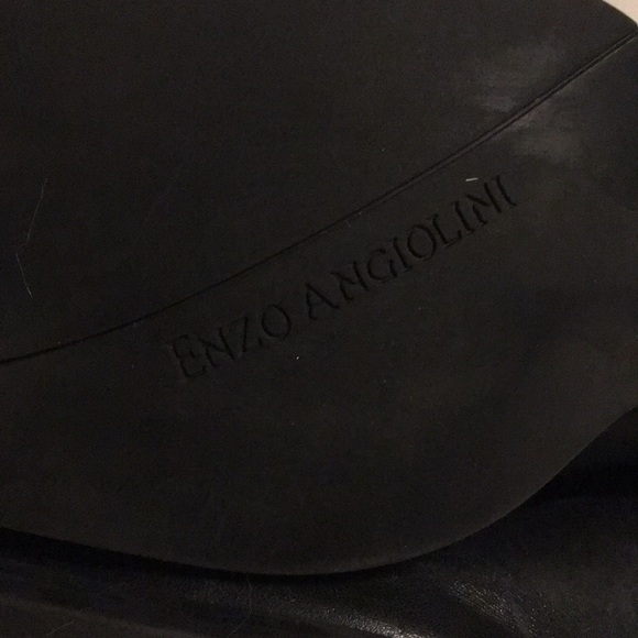 Enzo Angiolini Y-CECE black heeled leather boots, inside zip, 12”girth, size 6.5 - Picture 6 of 11